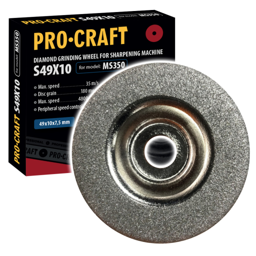 Brúsny kotúč pre brúsku nožov Procraft S49x10 / MS350 - 1