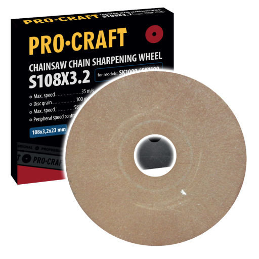 Brúsny kotúč pre ostričku reťazových píl Procraft S108X3.2 /SK1000, SK1100 - 1