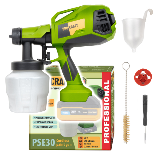 Akumulátorová striekacia pištoľ Procraft PSE30bb (bez akumulátora a nabíjačky) - 6