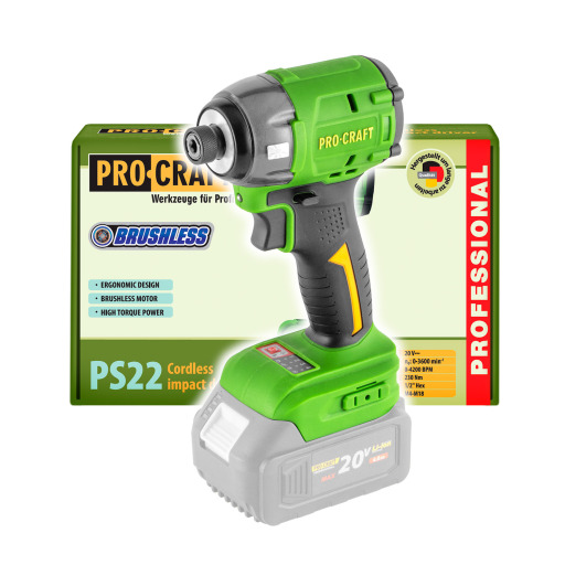 Akumulátorový rázový uťahovák Procraft PS22bb (bez akumulátora a nabíjačky) - 1