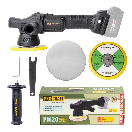 Aku leštička Procraft PM20bb (bez batérie a nabíjačky) - 7