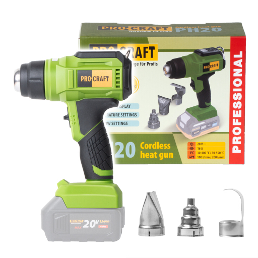 Akumulátorová teplovzdušná pištoľ Procraft PH20bb (bez akumulátora a nabíjačky) - 1