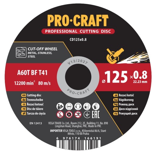 Rezný kotúč Procraft CD125x0,8 - 1