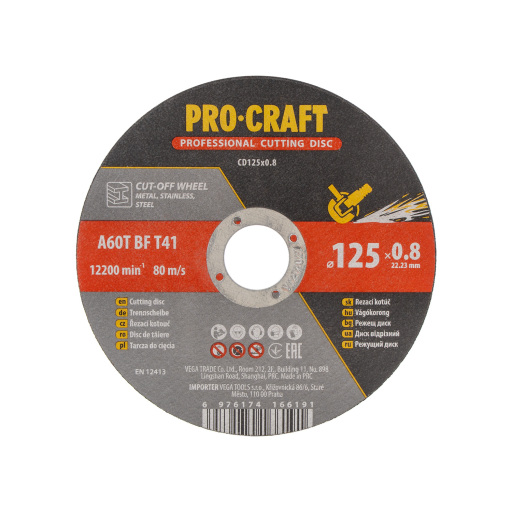Rezný kotúč Procraft CD125x0,8 - 5