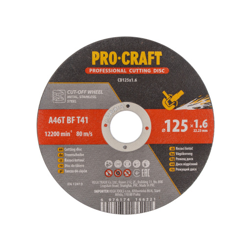 Rezací kotúč Procraft CD125x1,6 - 5