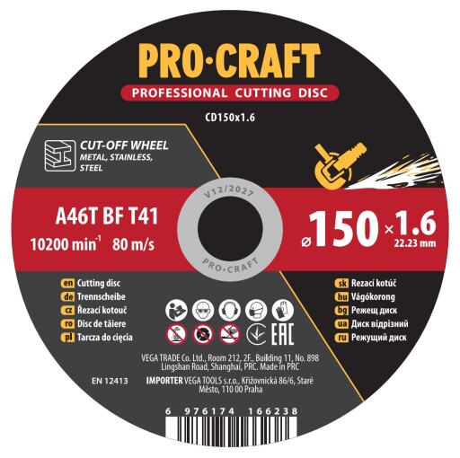 Rezací kotúč Procraft CD150x1,6 - 1
