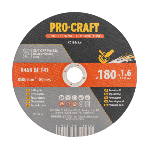 Rezný kotúč Procraft CD180x1,6 - 7