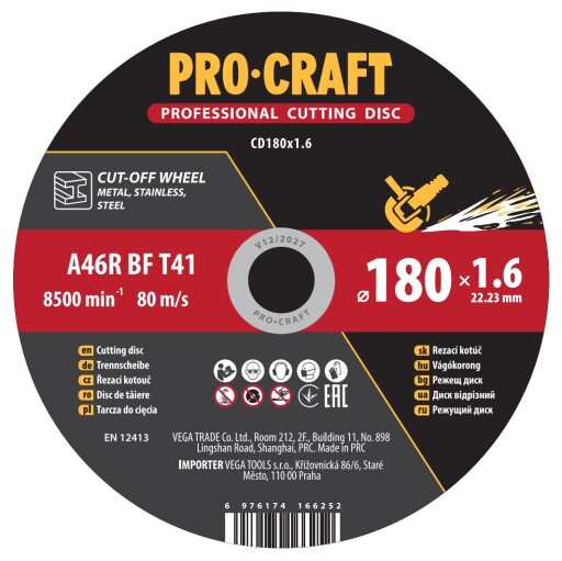 Rezný kotúč Procraft CD180x1,6 - 4