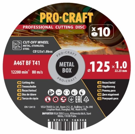Sada rezacích kotúčov Procraft CD125x1.0b - 1