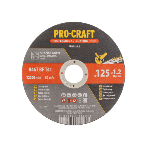 Sada rezacích kotúčov Procraft CD125x1.2b - 2