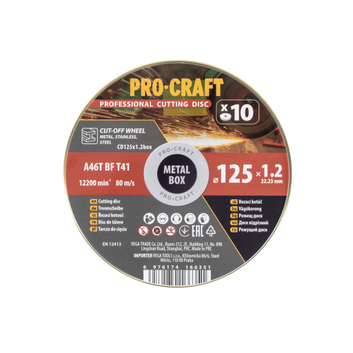 Sada rezacích kotúčov Procraft CD125x1.2b - 1