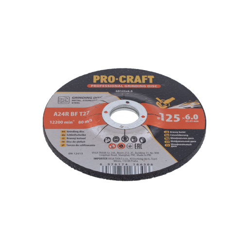 Brúsny kotúč na kov Procraft GD GD125x6.0 - 3
