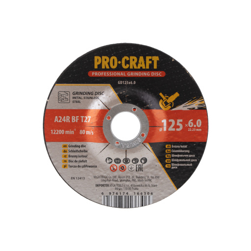 Brúsny kotúč na kov Procraft GD GD125x6.0 - 2