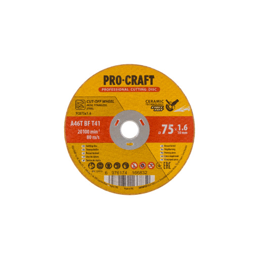 Rezný kotúč Procraft s keramickým zrnom YCD75x1.6 - 2