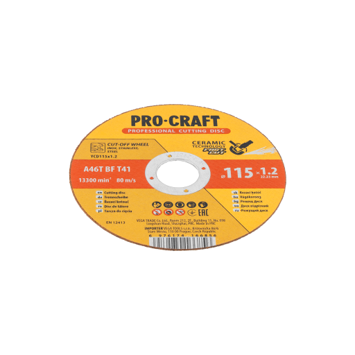 Rezný kotúč Procraft s keramickým zrnom YCD115x1.2 - 3