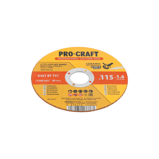 Rezný kotúč Procraft s keramickým zrnom YCD115x1.6 - 3