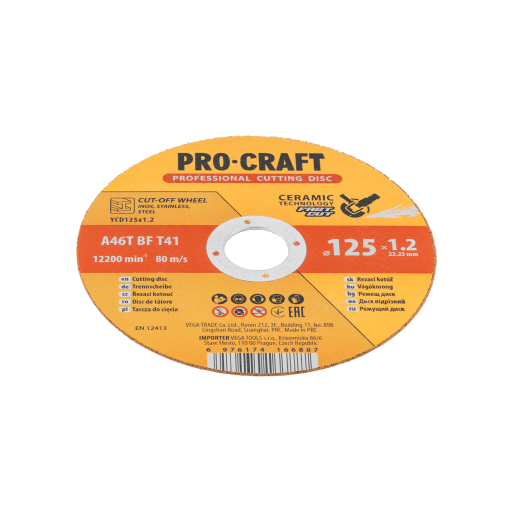 Rezný kotúč Procraft s keramickým zrnom YCD125x1.2 - 3