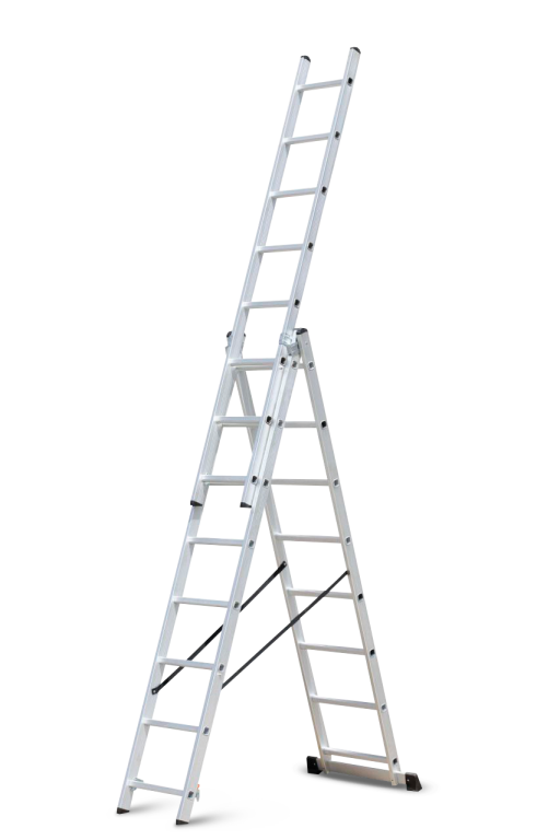 Hliníkový rebrík trojdielny 3x11 Procraft PLA3.704 - 1