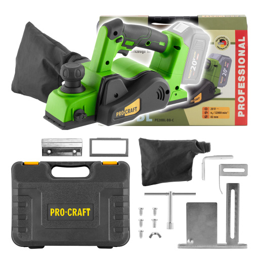 Aku hoblík Procraft PE20BL (bez akumulátora a nabíjačky) - 1