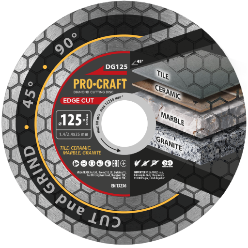 Diamantový kotúč Edge Cut Procraft DG125