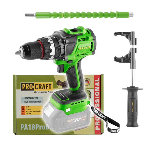 Aku skrutkovač Procraft PA18ProBL (bez batérie a nabíjačky) - 1