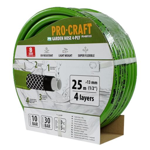 Záhradná hadica Procraft PR-4GH1325 4-vrstvová, 1/2" 25 m - 2