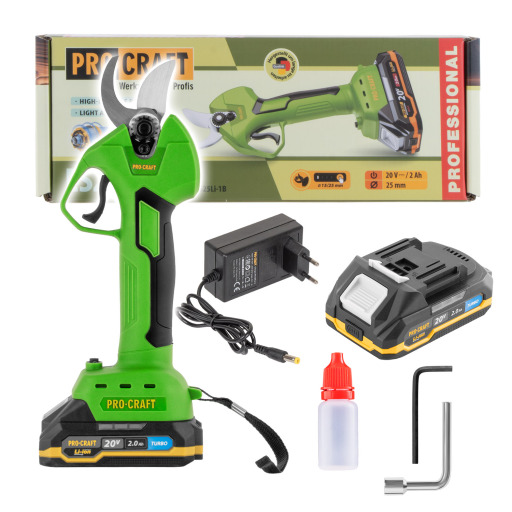 Akumulátorové nožnice na vetvy Procraft ES25Li - 1